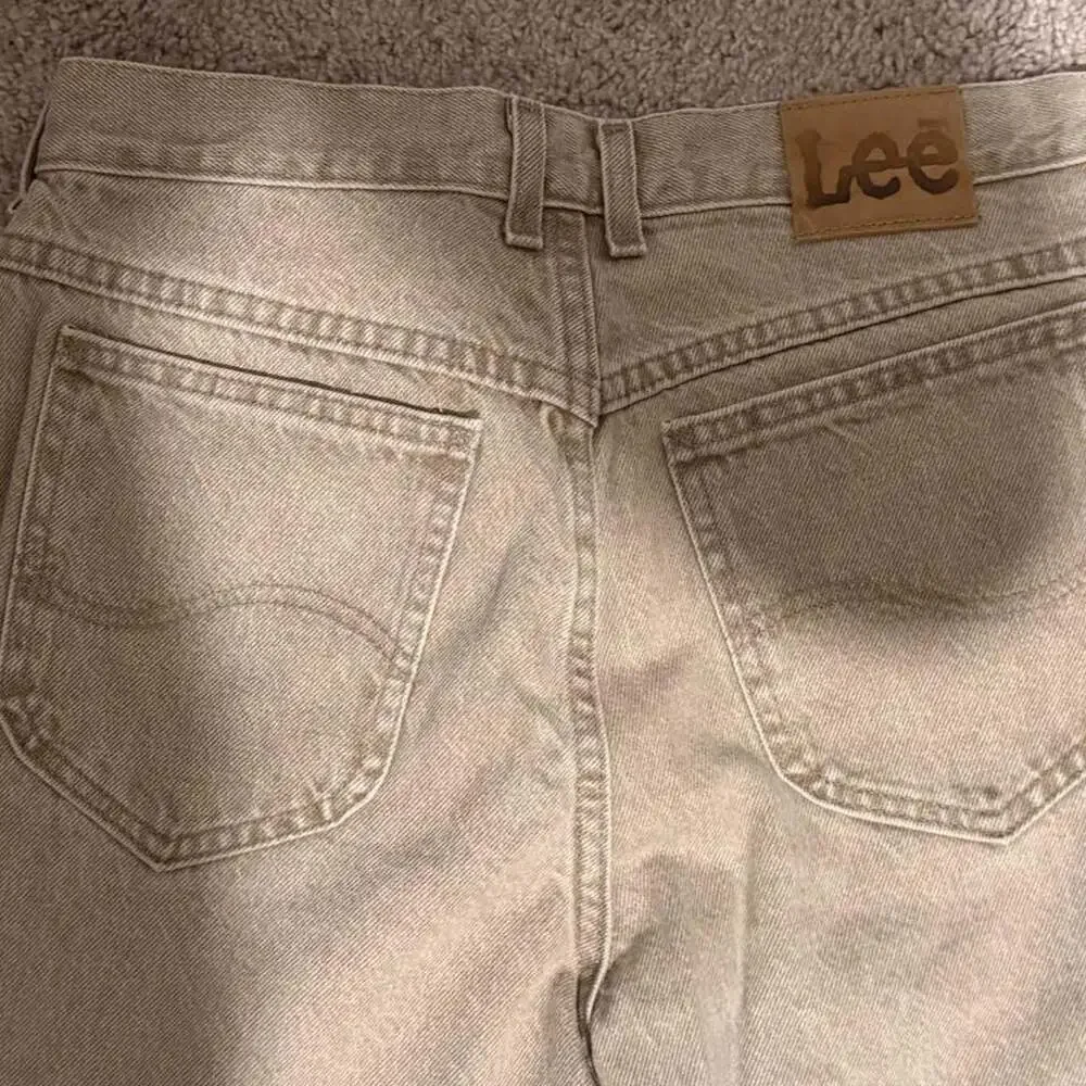 Vintage Lee Tan Denim Jeans Straight Leg 32x34